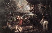 RUBENS, Pieter Pauwel Landscape with Saint George and the Dragon oil on canvas